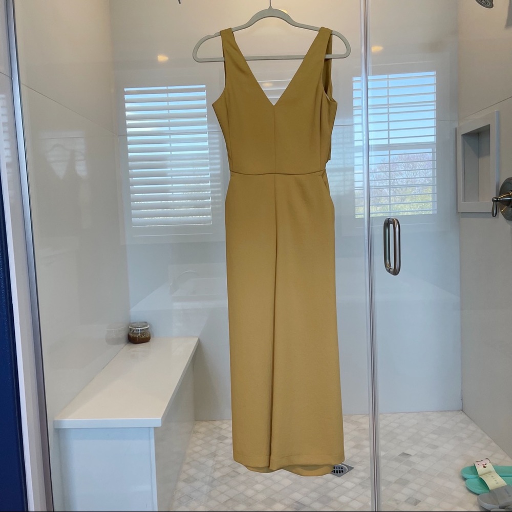 Aritzia Wilfred yellow jumpsuit